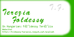 terezia foldessy business card